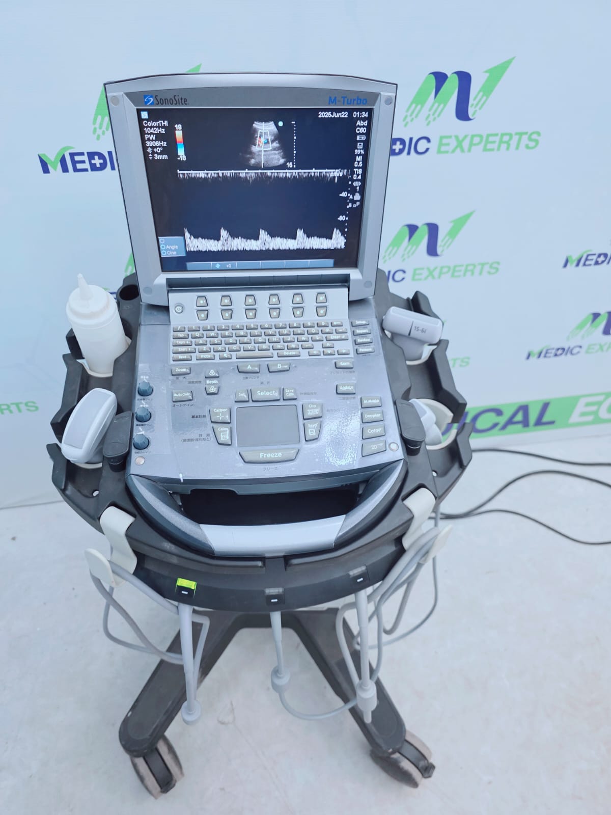 Sonosite USA M Terbo with Convex, Linear and Cardiac Probes