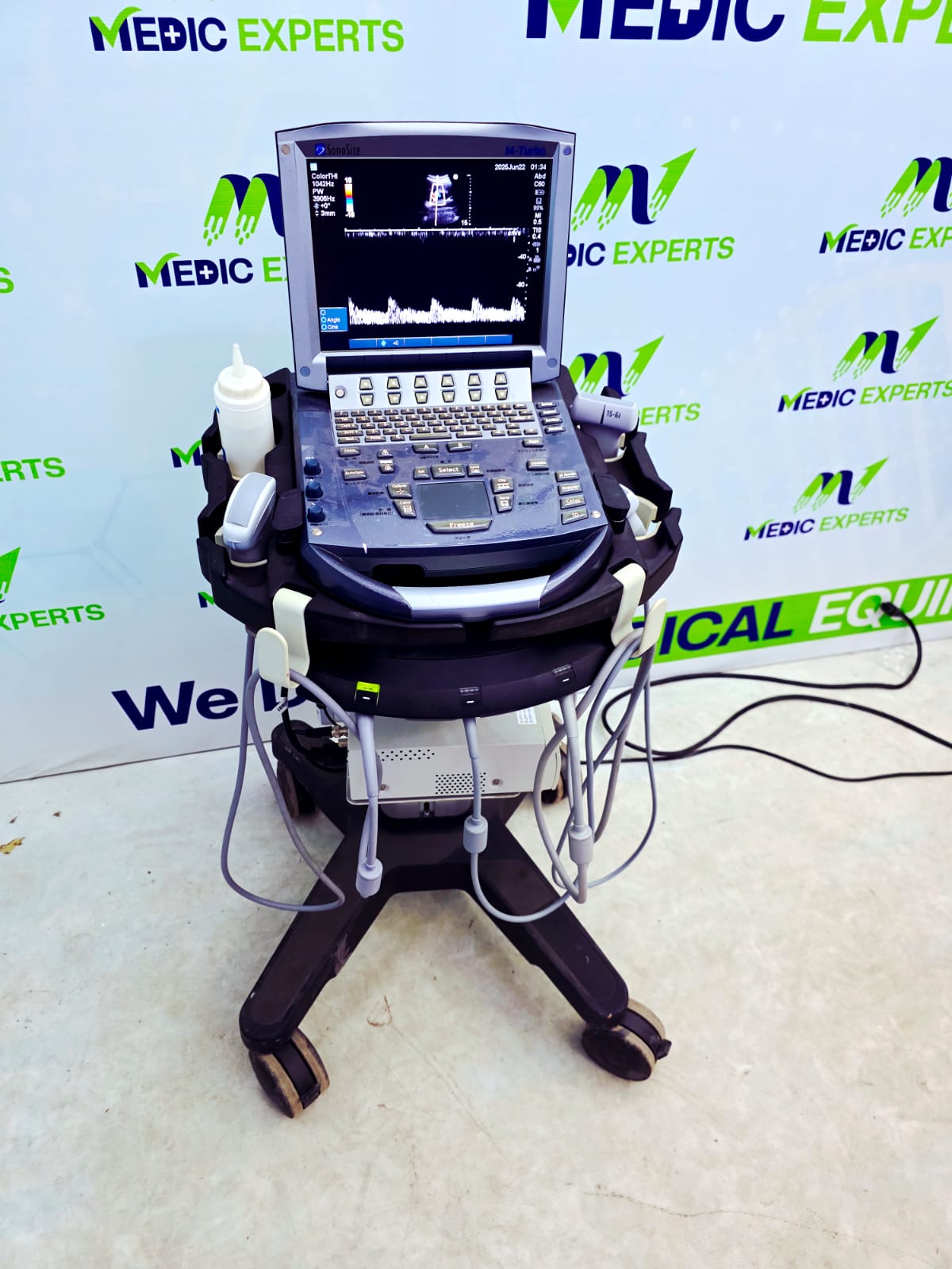 Sonosite USA M Terbo with Convex, Linear and Cardiac Probes