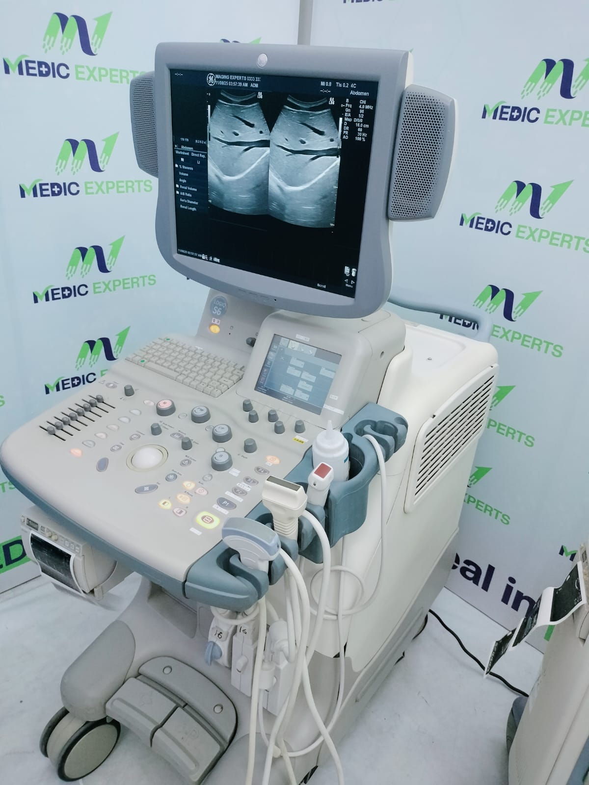 GE Logiq S6 with Convex and Linear Probes Cardiac board plus CW Active 