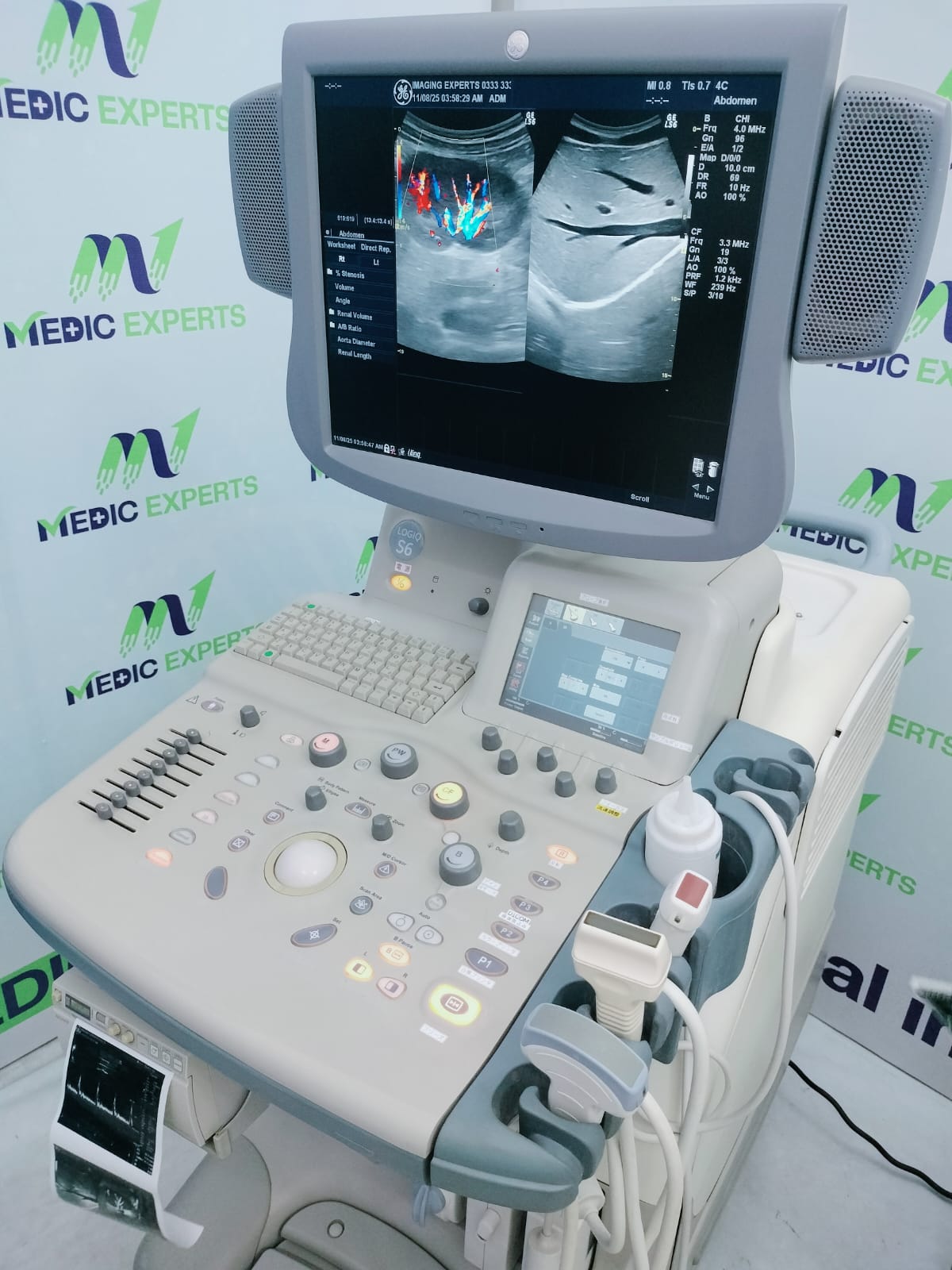 GE Logiq S6 with Convex and Linear Probes Cardiac board plus CW Active 